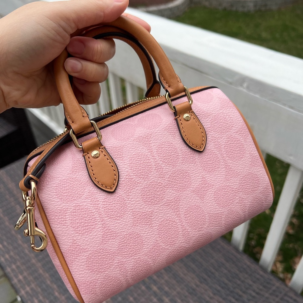 Coach mini rowan pink signature Women's Bag CEK79 - Picture 2 of 8